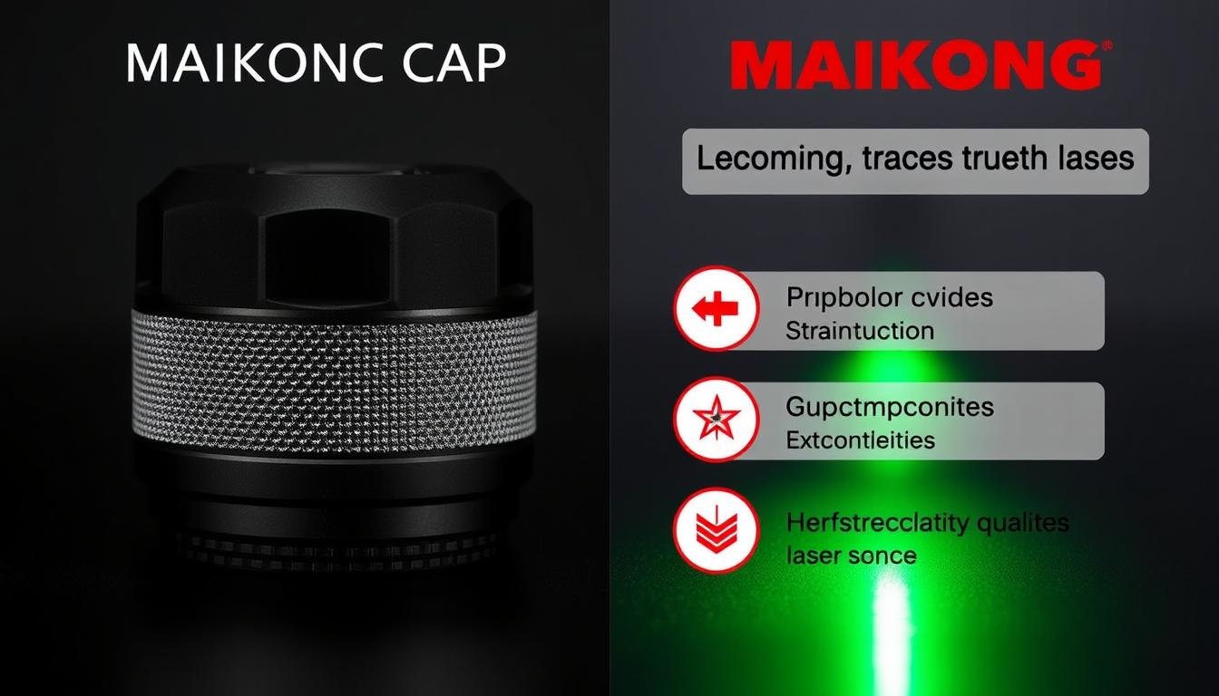 Side-by-side comparison of MAIKONG and competitor laser caps
