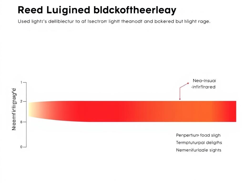 Spectrum of light wavelengths used in red light therapy