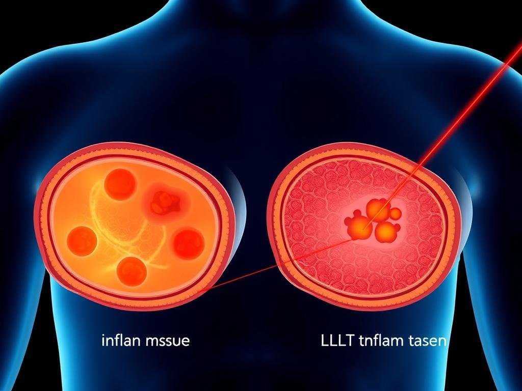 Visualization of LLLT reducing inflammation in tissue Visualization of LLLT reducing inflammation in tissue