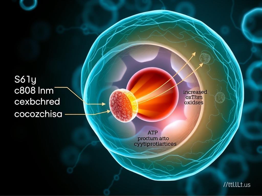 Cellular mechanism of LLLT-808 showing mitochondrial effects Cellular mechanism of LLLT-808 showing mitochondrial effects