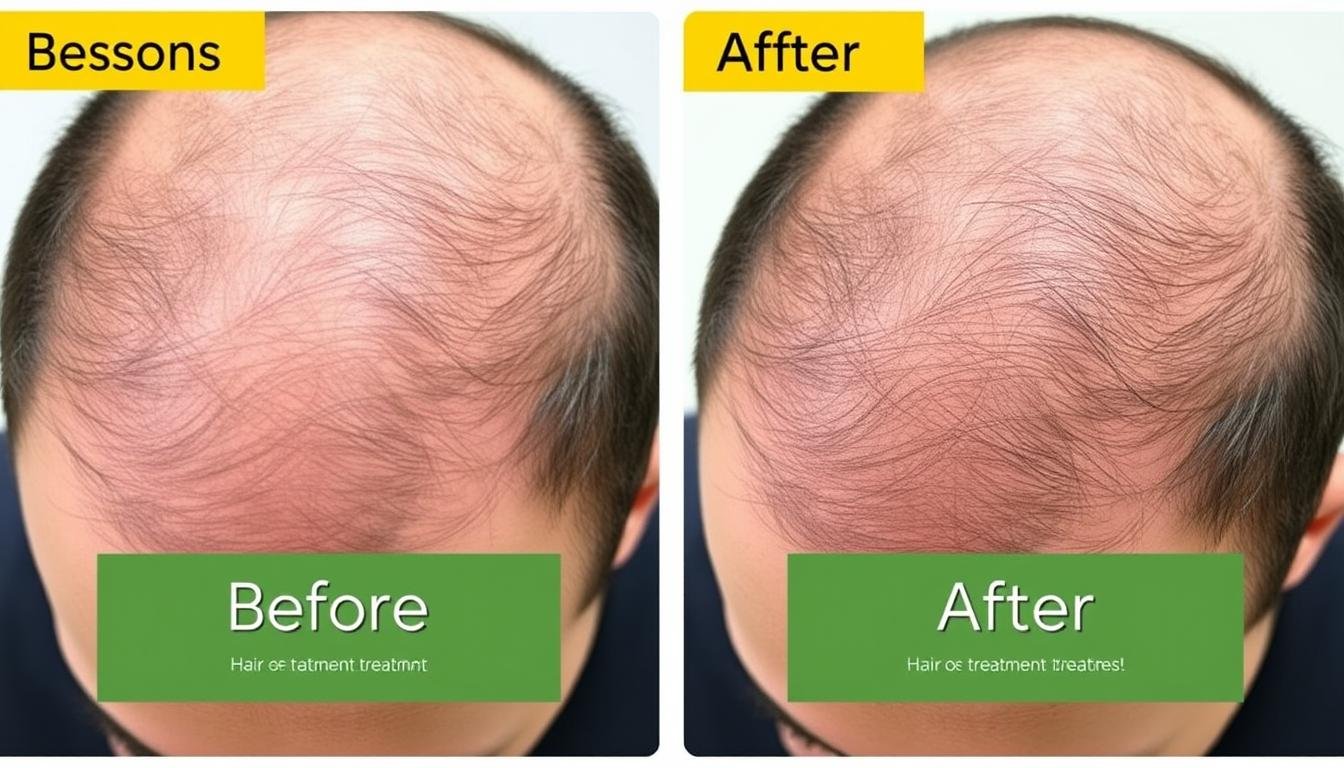 Clinical results showing LLLT Laser Hair Loss Treatment effectiveness