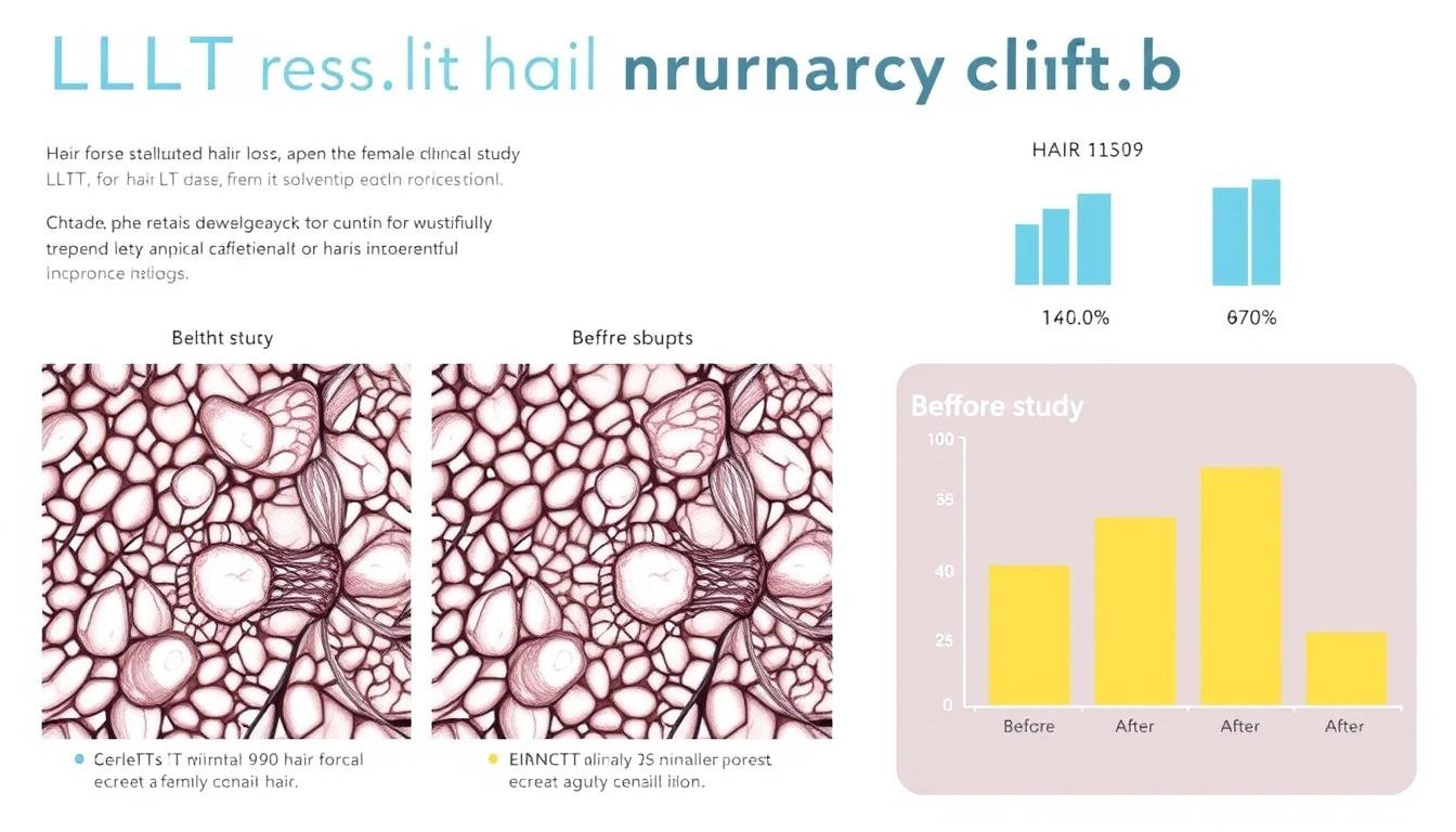 Clinical study results showing LLLT effectiveness for female hair loss