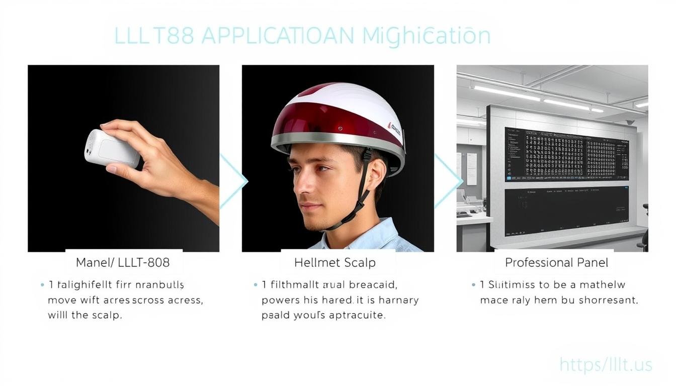 Comparison of different LLLT-808 application methods for hair therapy