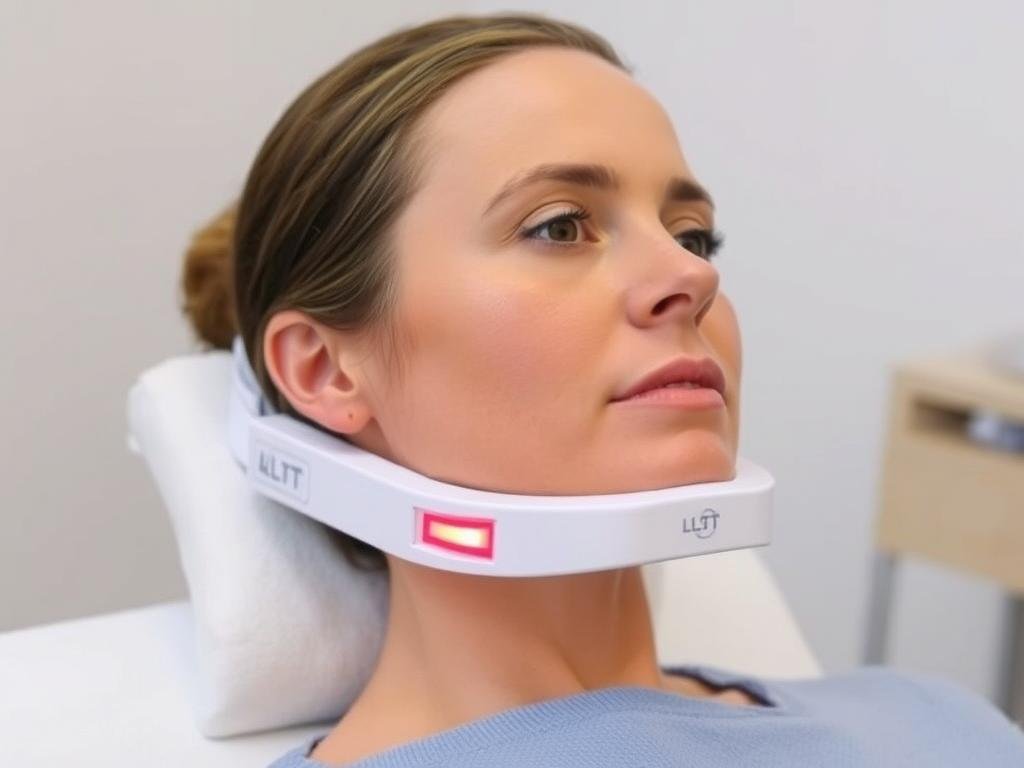 LLLT Chin Strap being safely used by a model
