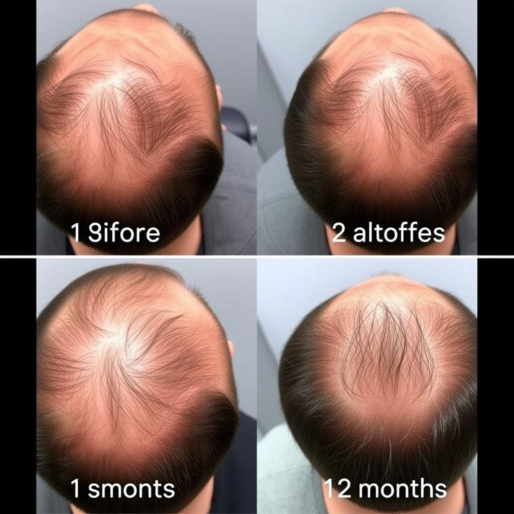 LLLT Hair Therapy results at 1-2 months showing reduced shedding