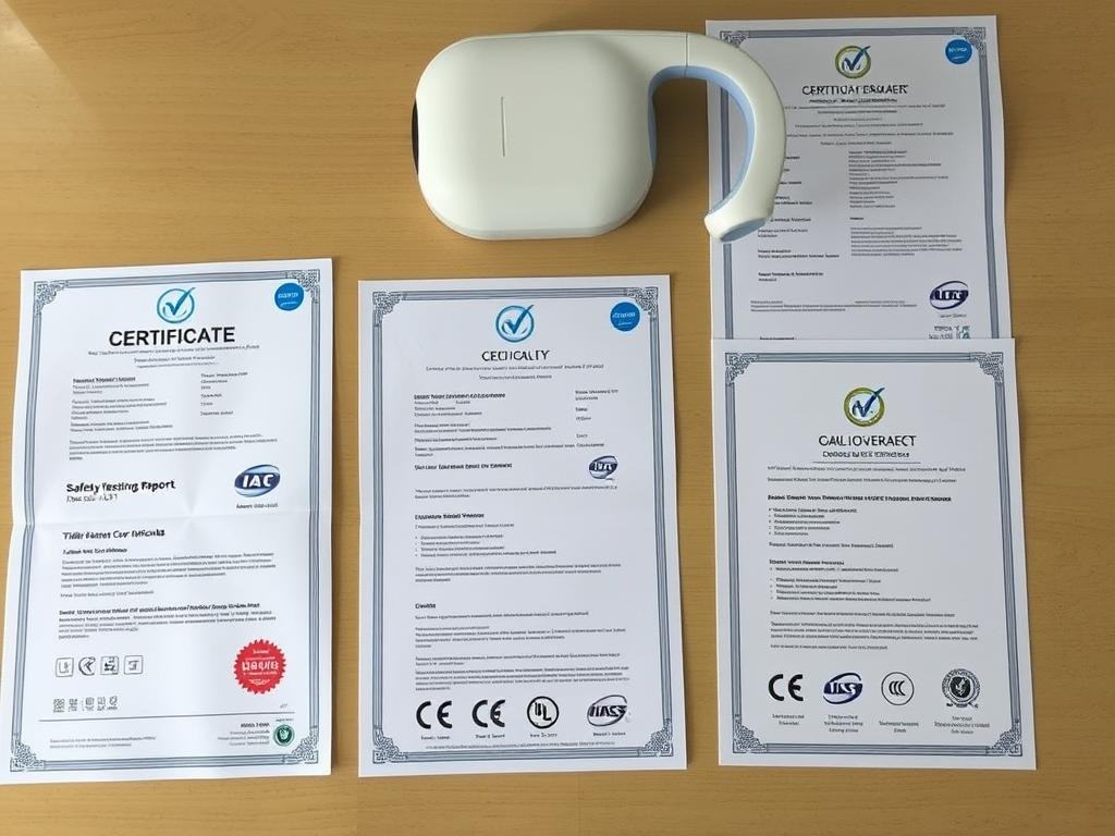 LLLT Neck Support Device certification documents and safety testing LLLT Neck Support Device certification documents and safety testing