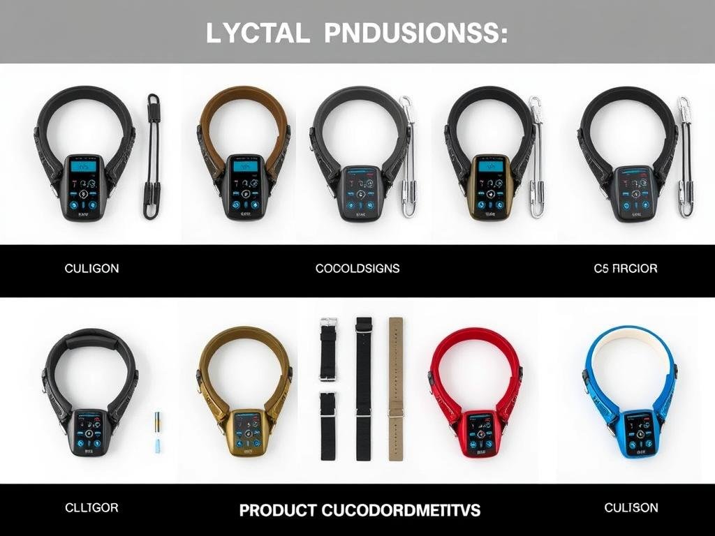 LLLT Neck Support Device customization options showing different designs and features LLLT Neck Support Device customization options showing different designs and features
