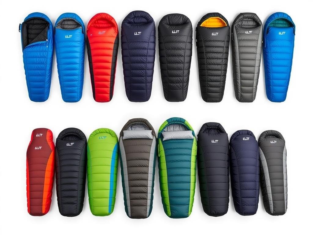 LLLT Sleep Bag hardware customization options showing different colors and designs