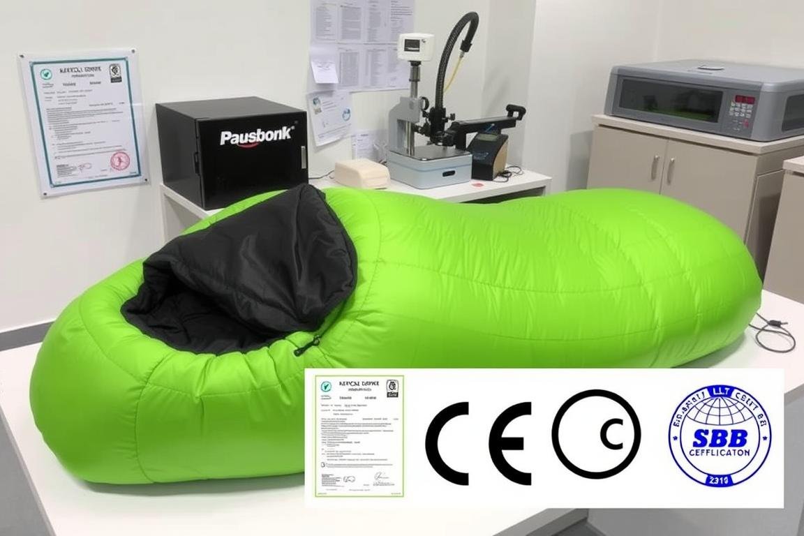 LLLT Sleep Bag safety certification documents and testing procedures