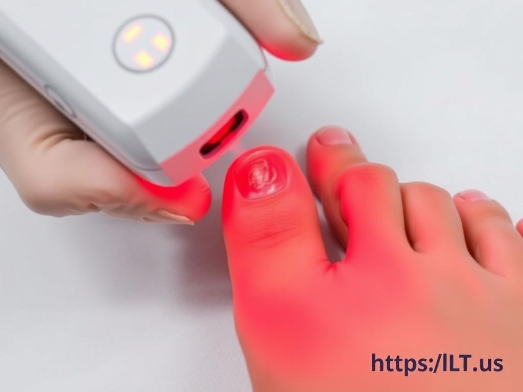LLLT device treating toenail fungus