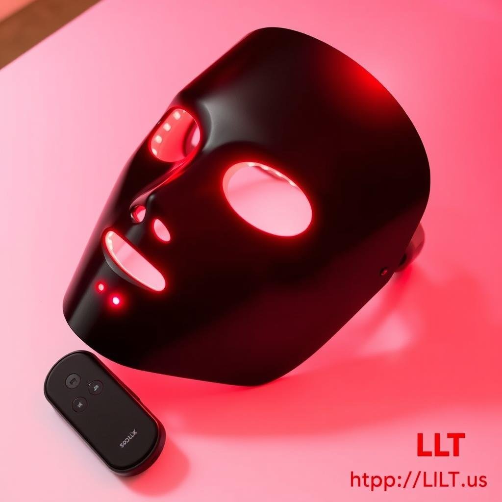 MAIKONG Black Red Light Therapy Mask LED Facial Mask