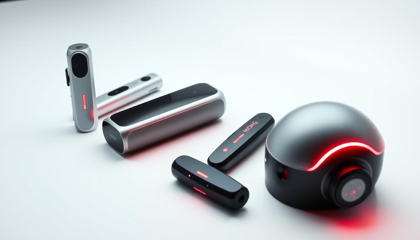 MAIKONG Tinnitus LLLT device lineup showing various models for home treatment