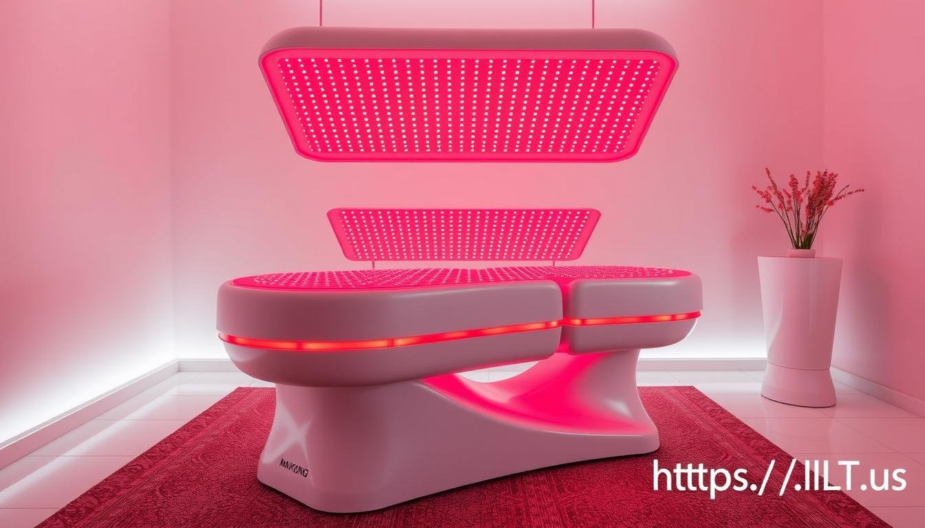 MAIKONG's flagship red light therapy bed with visible LED arrays