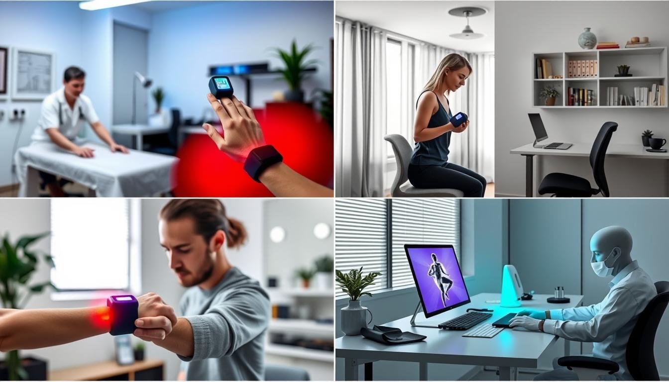 Multiple application scenarios for LLLT wrist support device Multiple application scenarios for LLLT wrist support device