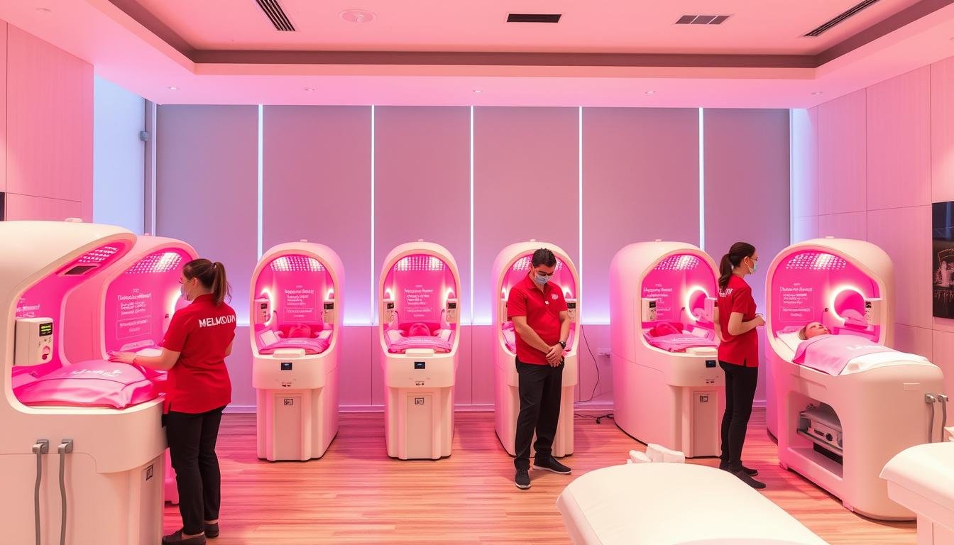 Multiple red light therapy applications in one facility