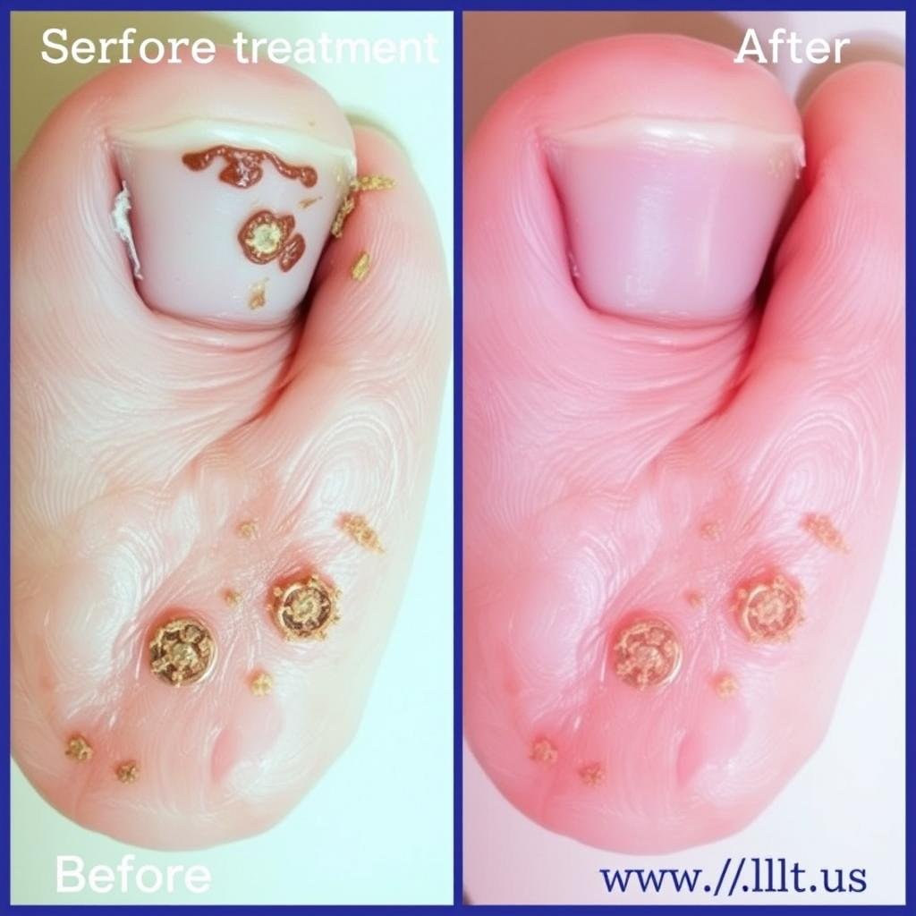 Patient case study 1 - Before and after LLLT treatment