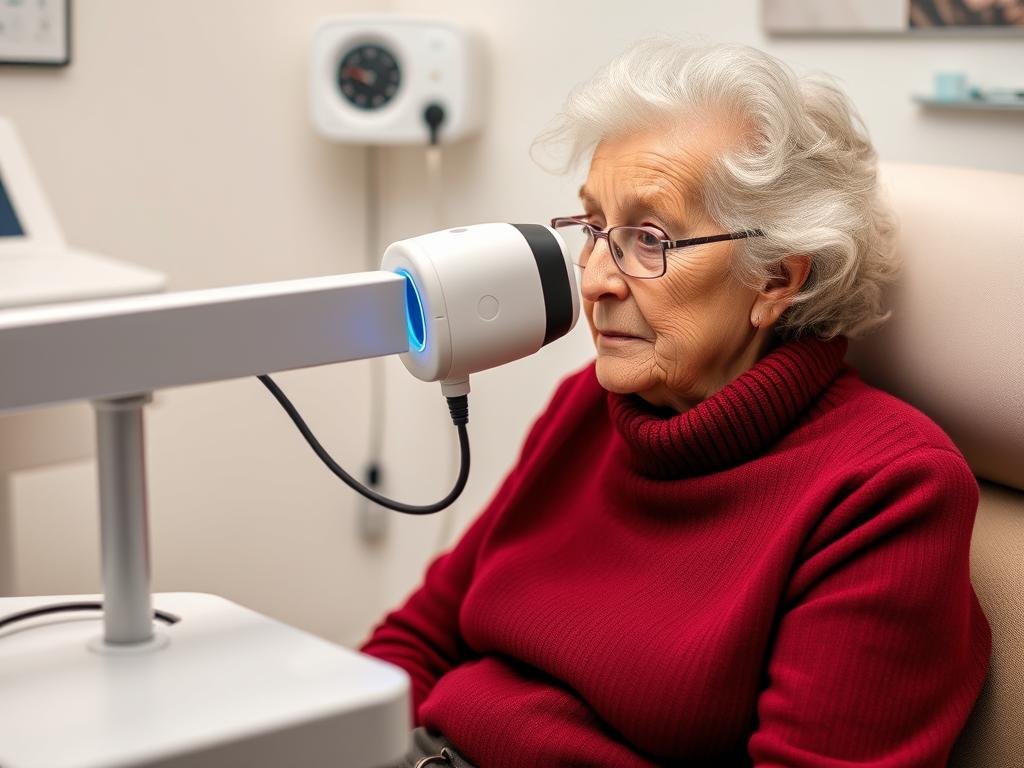 Patient with idiopathic tinnitus undergoing LLLT therapy