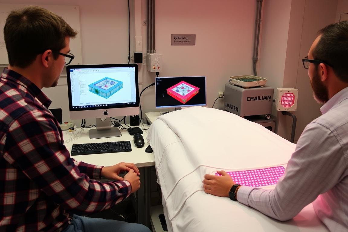 Red light therapy bed hardware customization process