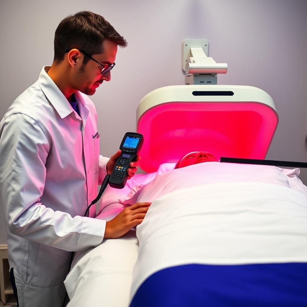Red light therapy bed quality control testing